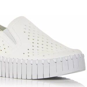 Ilse Jacobsen Women’s Comfort Slip-On Sneaker Flats – White Shoes Size 40 (US 9)